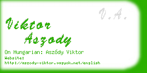 viktor aszody business card