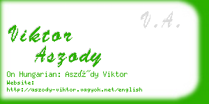 viktor aszody business card